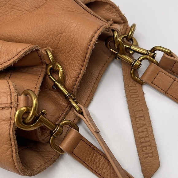 American Leather Co. Shoulder Bag - Caramel Brown 100% Leather - Double Straps - Picture 16 of 16